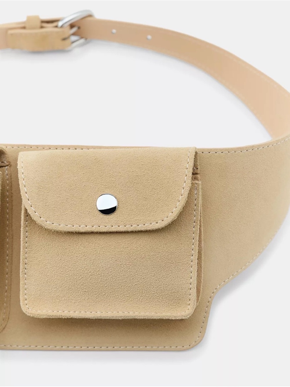 ZARA 100% LEATHER WAIST BELT BAG - Picture 4 of 15